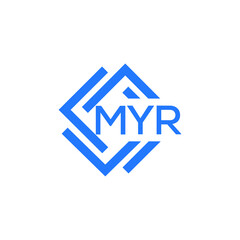MYR technology letter logo design on white  background. MYR creative initials technology letter logo concept. MYR technology letter design.