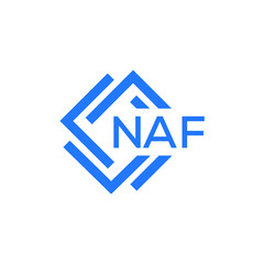 NAF technology letter logo design on white  background. NAF creative initials technology letter logo concept. NAF technology letter design.