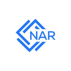 NAR technology letter logo design on white  background. NAR creative initials technology letter logo concept. NAR technology letter design.