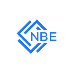 NBE technology letter logo design on white  background. NBE creative initials technology letter logo concept. NBE technology letter design.