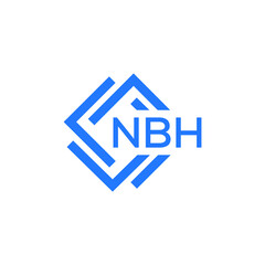 NBH technology letter logo design on white  background. NBH creative initials technology letter logo concept. NBH technology letter design.