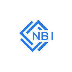 NBI technology letter logo design on white  background. NBI creative initials technology letter logo concept. NBI technology letter design.