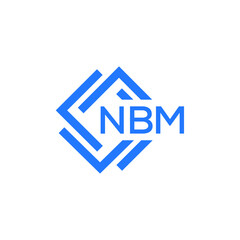 NBM technology letter logo design on white  background. NBM creative initials technology letter logo concept. NBM technology letter design.