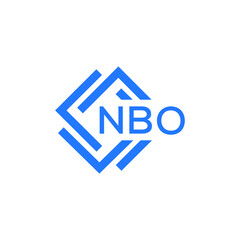 NBO technology letter logo design on white  background. NBO creative initials technology letter logo concept. NBO technology letter design.