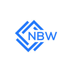 NBW technology letter logo design on white  background. NBW creative initials technology letter logo concept. NBW technology letter design.