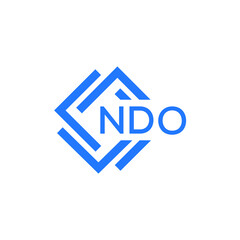 NDO technology letter logo design on white  background. NDO creative initials technology letter logo concept. NDO technology letter design.