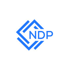 NDP technology letter logo design on white  background. NDP creative initials technology letter logo concept. NDP technology letter design.