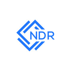 NDR technology letter logo design on white  background. NDR creative initials technology letter logo concept. NDR technology letter design.
