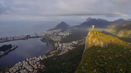 Rio de Janeiro, Brazil. Christ Reedemer. Rio de Janeiro skyline city.