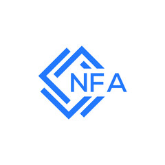 NFA technology letter logo design on white  background. NFA creative initials technology letter logo concept. NFA technology letter design.