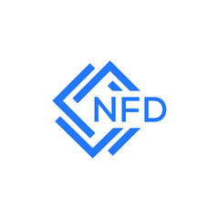 NFD technology letter logo design on white  background. NFD creative initials technology letter logo concept. NFD technology letter design.