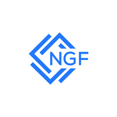 NGF technology letter logo design on white  background. NGF creative initials technology letter logo concept. NGF technology letter design.
