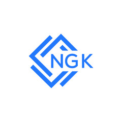 Obraz premium NGK technology letter logo design on white background. NGK creative initials technology letter logo concept. NGK technology letter design. 