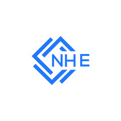 Obraz premium NHE technology letter logo design on white background. NHE creative initials technology letter logo concept. NHE technology letter design. 