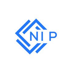 NIP technology letter logo design on white  background. NIP creative initials technology letter logo concept. NIP technology letter design.
