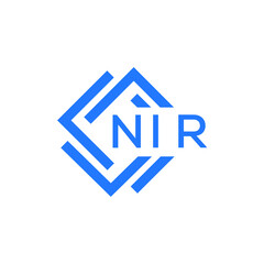 NIR technology letter logo design on white  background. NIR creative initials technology letter logo concept. NIR technology letter design.
