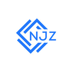 NJZ technology letter logo design on white  background. NJZ creative initials technology letter logo concept. NJZ technology letter design.