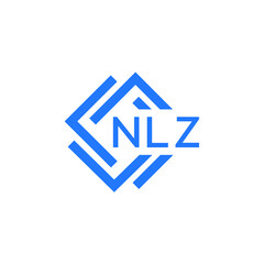 NLZ technology letter logo design on white  background. NLZ creative initials technology letter logo concept. NLZ technology letter design.
