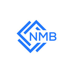 NMB technology letter logo design on white  background. NMB creative initials technology letter logo concept. NMB technology letter design.
