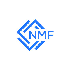NMF technology letter logo design on white  background. NMF creative initials technology letter logo concept. NMF technology letter design.
