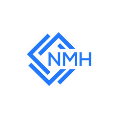 NMH technology letter logo design on white  background. NMH creative initials technology letter logo concept. NMH technology letter design.

