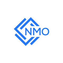 NMO technology letter logo design on white  background. NMO creative initials technology letter logo concept. NMO technology letter design.
