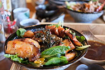 grilled chicken with vegetables