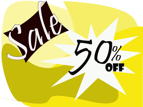 illustration discount on sale of products on promotion.