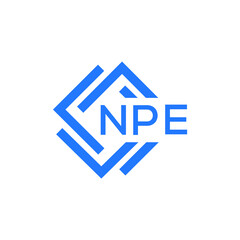 NPE technology letter logo design on white  background. NPE creative initials technology letter logo concept. NPE technology letter design.
