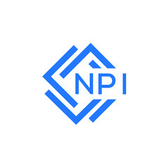 NPI technology letter logo design on white  background. NPI creative initials technology letter logo concept. NPI technology letter design.
