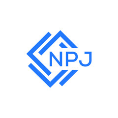 NPJ technology letter logo design on white  background. NPJ creative initials technology letter logo concept. NPJ technology letter design.
