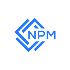 NPM technology letter logo design on white  background. NPM creative initials technology letter logo concept. NPM technology letter design.
