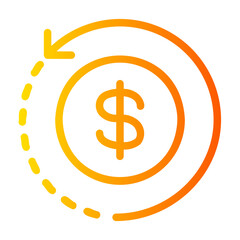 refund gradient icon