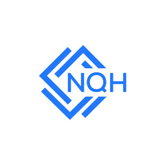 NQH technology letter logo design on white  background. NQH creative initials technology letter logo concept. NQH technology letter design.
