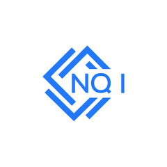 NQI technology letter logo design on white  background. NQI creative initials technology letter logo concept. NQI technology letter design.
