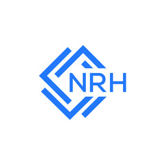 NRH technology letter logo design on white  background. NRH creative initials technology letter logo concept. NRH technology letter design.
