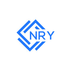 NRY technology letter logo design on white  background. NRY creative initials technology letter logo concept. NRY technology letter design.