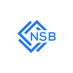 NSB technology letter logo design on white  background. NSB creative initials technology letter logo concept. NSB technology letter design.