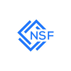 NSF technology letter logo design on white  background. NSF creative initials technology letter logo concept. NSF technology letter design.