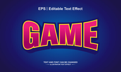 Game editable text effect