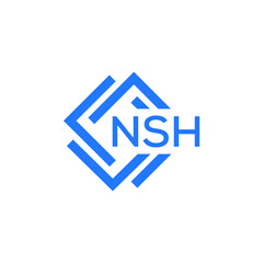 NSH technology letter logo design on white  background. NSH creative initials technology letter logo concept. NSH technology letter design.