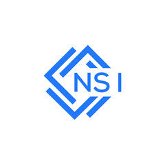 NSI technology letter logo design on white  background. NSI creative initials technology letter logo concept. NSI technology letter design.