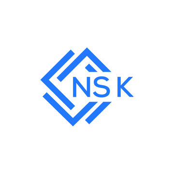 NSK technology letter logo design on white  background. NSK creative initials technology letter logo concept. NSK technology letter design.