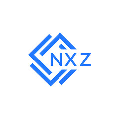 NXZ technology letter logo design on white  background. NXZ creative initials technology letter logo concept. NXZ technology letter design.
