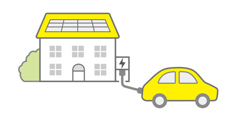  家の太陽光発電で電気自動車を充電
