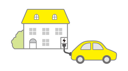 家のコンセントから電気自動車に充電