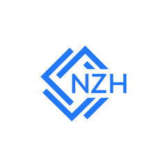 NZH technology letter logo design on white  background. NZH creative initials technology letter logo concept. NZH technology letter design.
