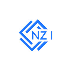 NZI technology letter logo design on white  background. NZI creative initials technology letter logo concept. NZI technology letter design.
