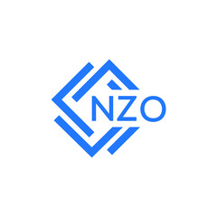NZO technology letter logo design on white  background. NZO creative initials technology letter logo concept. NZO technology letter design.
