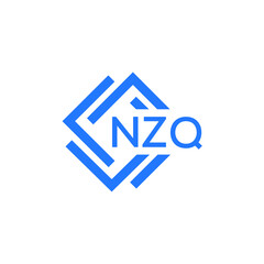 NZQ technology letter logo design on white  background. NZQ creative initials technology letter logo concept. NZQ technology letter design.
